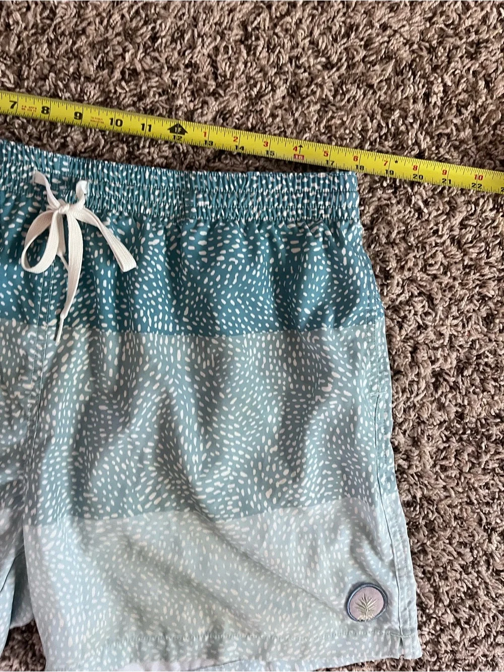 Chubbies Mens XXL Swim Trunks Blue Speckled Colorblock 5.5 Inseam Mesh Lining